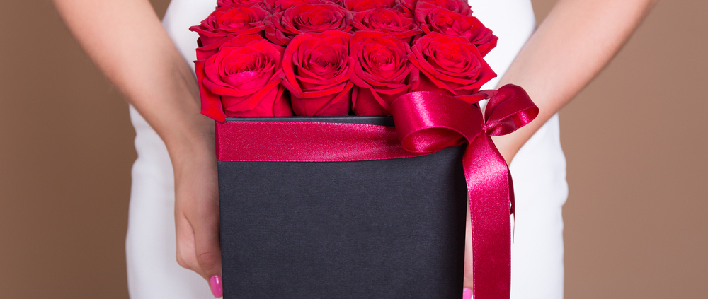 Valentinstag, Rosen, Liebe, Blumenbox