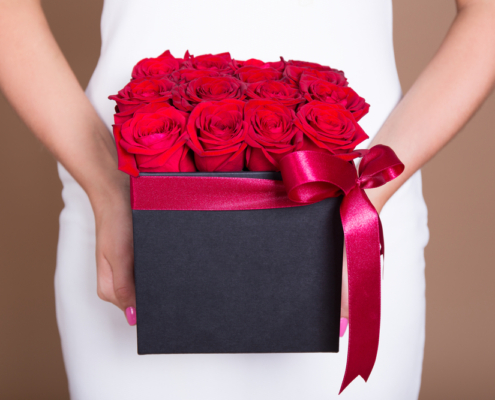 Valentinstag, Rosen, Liebe, Blumenbox