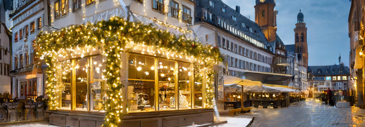 WEihnachten Girlande, Ladengeschäft